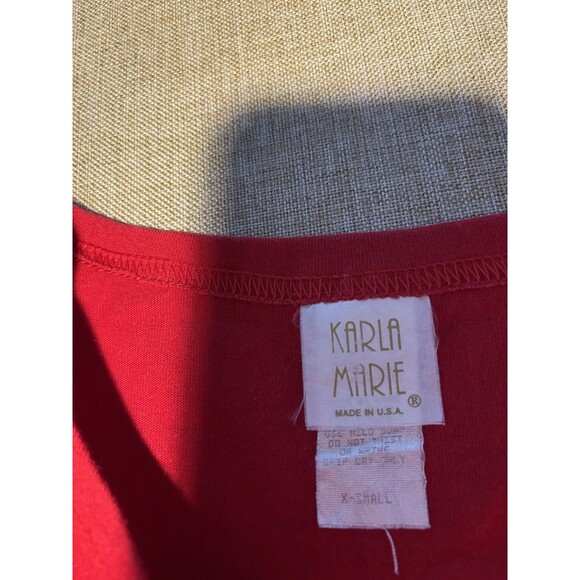 Vintage Red Maxi Christmas Angel Maxi Dress Side Slit Ugly Christmas Party Dress - Picture 7 of 8